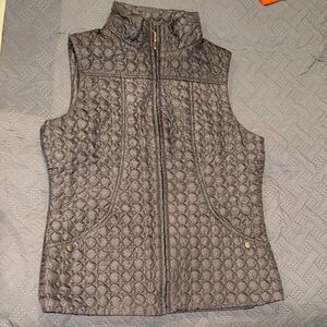 Quilted Gray Sparkle Women's Vest